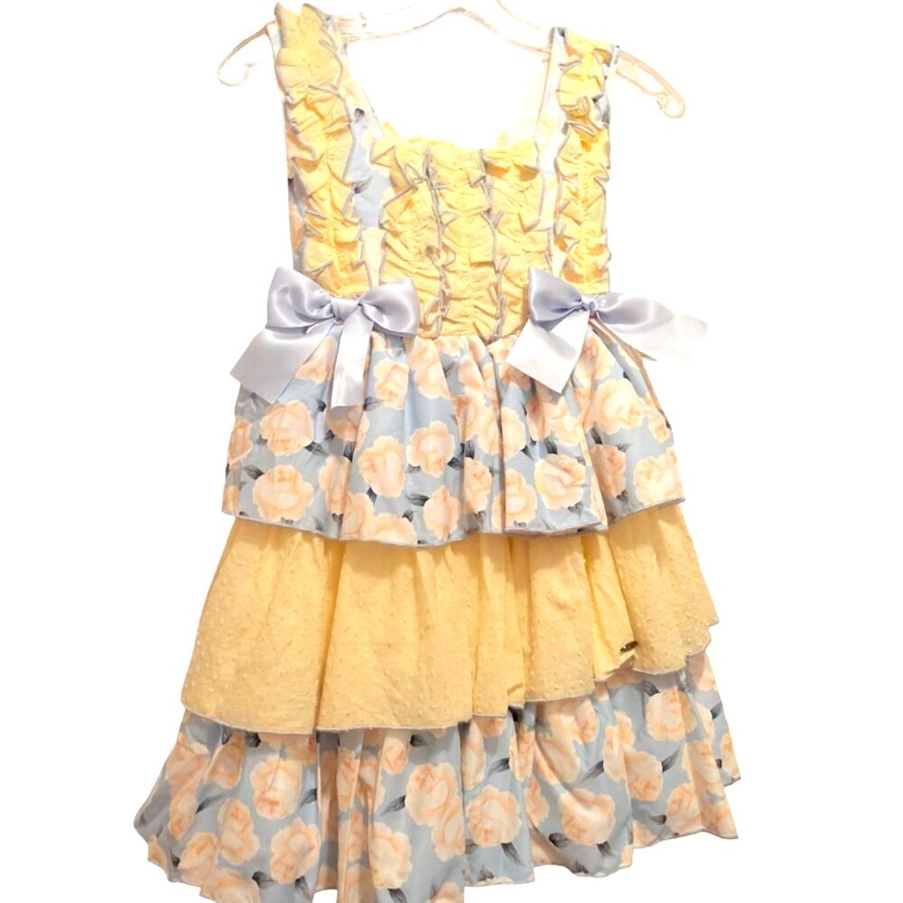 NWT Pettigirl Lil Girls Sleeveless Ruffle Design Party Dress Floral - Picture 3 of 8